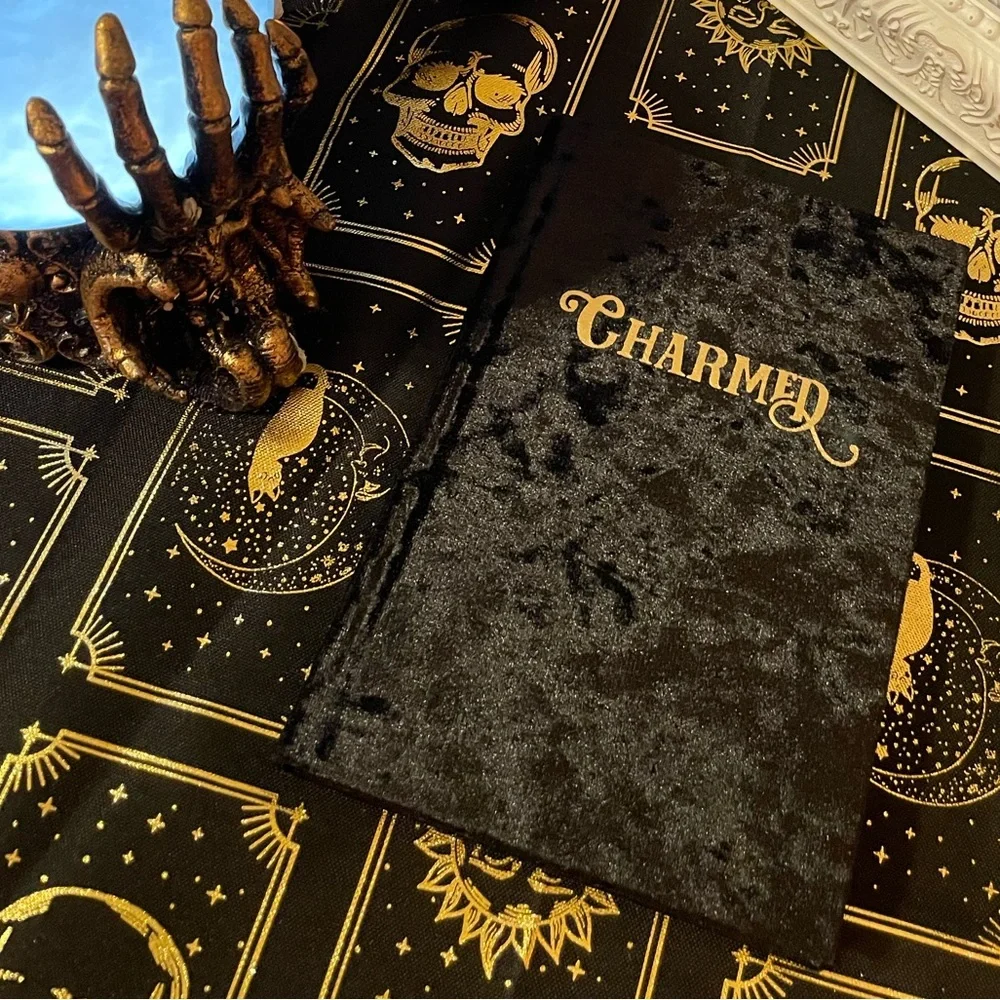 NWOT ECCOLO Black Velvet Covered CHARMED Journal